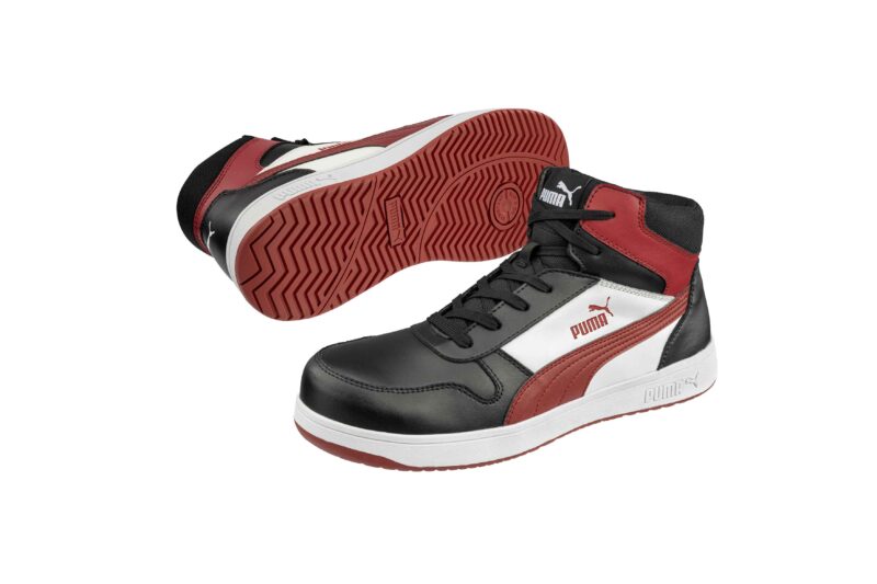 Sportieve Werkschoen Puma Frontcourt zwart/wit/rood MID S3L - Afbeelding 3