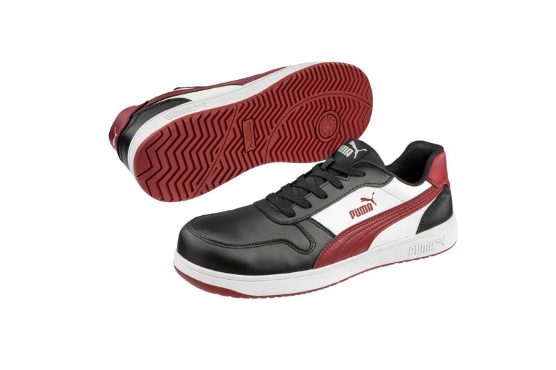 Sportieve Werkschoen Puma Frontcourt zwart/wit/rood Mid S3L - Afbeelding 3