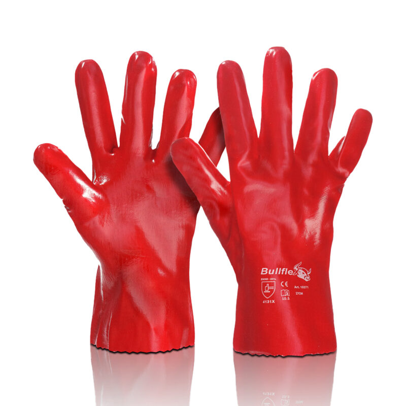 PVC handschoen rood 27 centimeter 10371